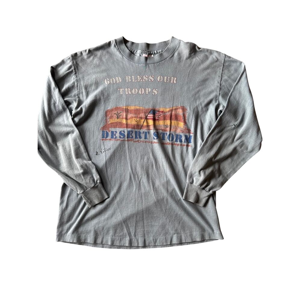 Vtg Desert Storm G. Killer Art USA Made Single Stitch L* Sunbelt Long Sleeve